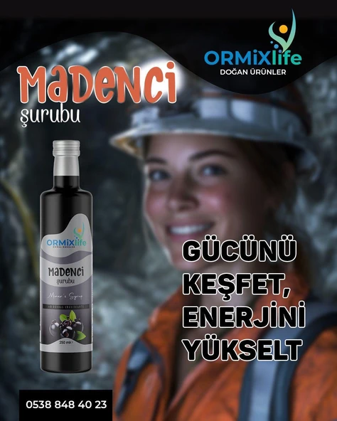 Ormixlife Madenci Şurubu 250 Ml