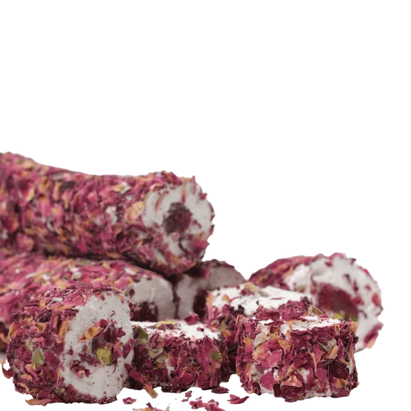 Gül Yapraklı Sultan Nar Aromalı Sarma Lokum (250 g)
