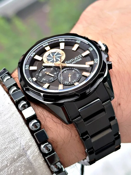 Ferrucci Function Fonksiyonlu Erkek Kol Saati Bileklik Kombin - Resim 2