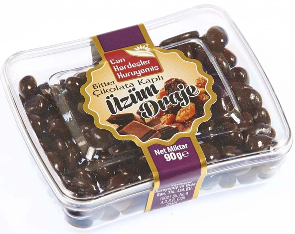 Bitter Çikolatalı Üzüm Draje (90 g) ürün görseli 1