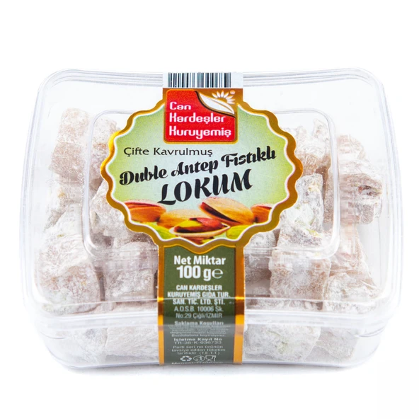Çifte Kavrulmuş Duble Antep Fıstıklı Lokum (250 g)