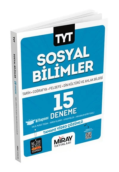 TYT Sosyal Bilimler 15 Deneme Miray Yayınları