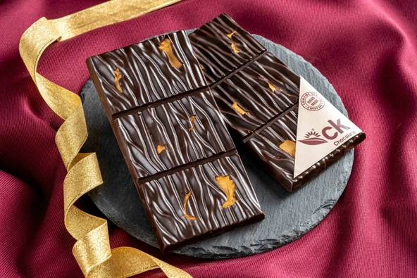 Karamelli Bisküvili Bitter Tablet Çikolata (100 g)