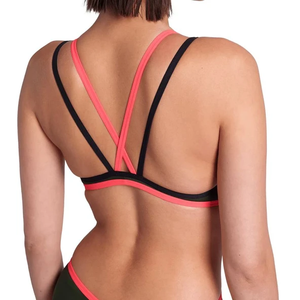 Arena One Double Cross Back One Piece Kadın Yeşil Yüzücü Mayosu 004732355 - 5