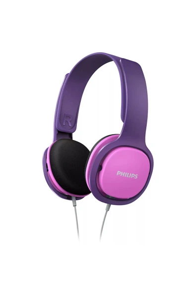 Shk2000pk Pembe-mor Kablolu Kulak Üstü Çocuk Kulaklığı - 2