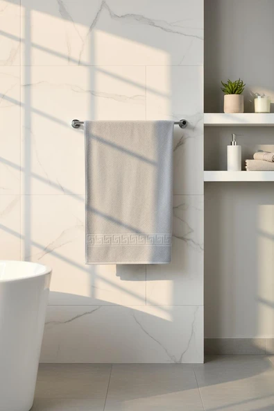 6'lı Greek Gri El Havlusu - 50x90 Cm, 225 Gr, %100 Pamuk, Spa Ve Otel Havlusu - 2