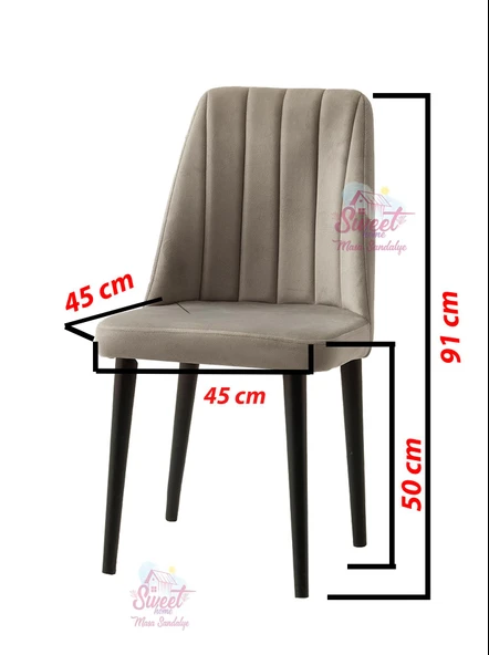 Milano Mdf Ortadan Açılır Masa 4 Adet Sude Sandalye Takım - 6