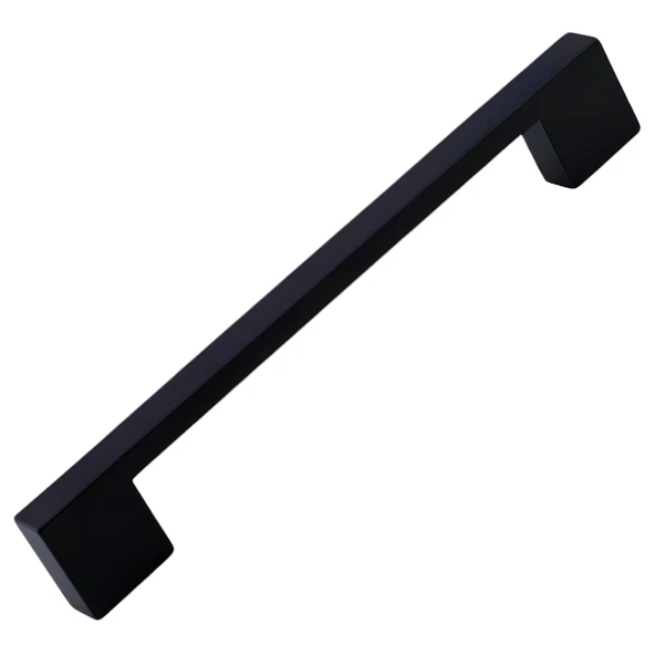 Dar Köprü Kulp 128 mm Mat Siyah Metal Mobilya Mutfak Çekmece Dolap Dolabı Kapak Kulbu Kulpu 12.8 cm - Resim 5