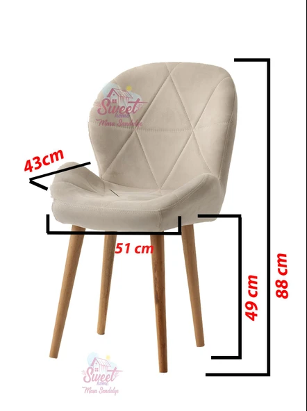 Kelebek Milano Mdf Açılır Masa 4 Adet Vera Sandalye Takım - 8