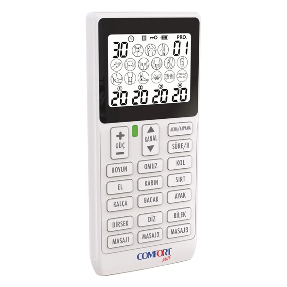 Comfort Plus , M101A-WH2 , 4 Kanallı 8 Pedli 60 Prog , Şarjlı , Dijital EMS & TENS , Fizik Tedavi ve Masaj , Türkçe - 3