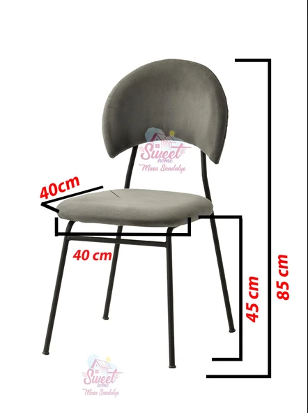 Mini 60 x 100 Milano Mdf Ortadan Açılır Masa 4 Adet Suna Sandalye - 5