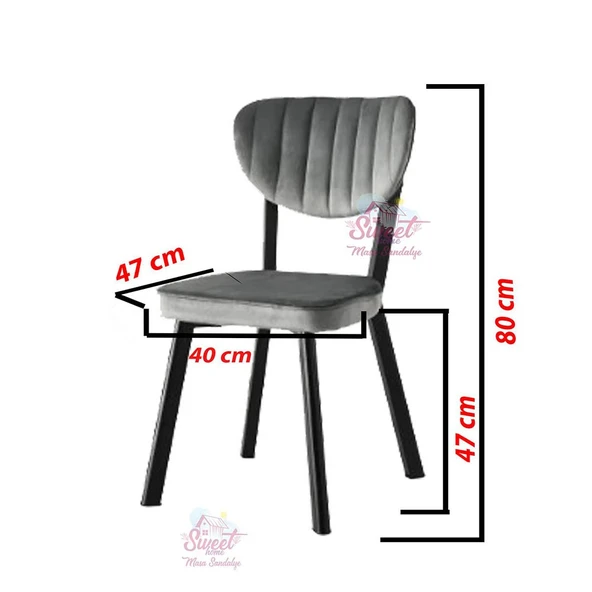 Milano Mdf Ortadan Açılır Masa 4 Adet Esinti Sandalye Takım - 8