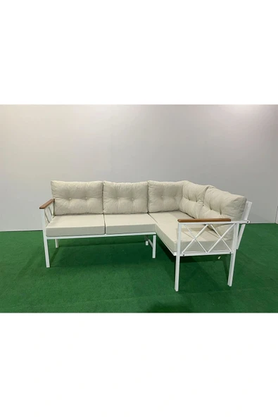 adımshops Köşe Koltuk Takımı , 2 2 Balkon-bahçe-kafe,çay Seti,koltuk Takımı,mutfak Köşesi Beyaz Profil - 1