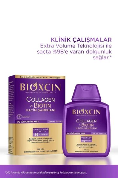 Collagen & Biotin Ekstra Hacim Şampuanı 300 ml 3 Al 2 Öde - Kolajen Biotin İnce ve Seyrek Saçlar - 6