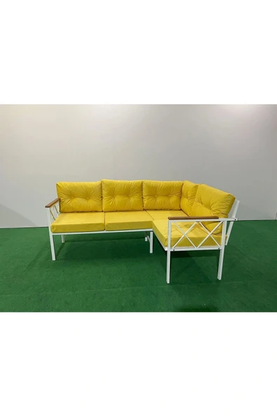 adımshops Köşe Koltuk Takımı , 2 2 Balkon-bahçe-kafe,çay Seti,koltuk Takımı,mutfak Köşesi Beyaz Profil ürün görseli