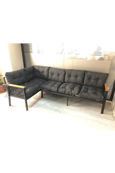 adımshops Miami melisa 3+2 Köşe Yön değiştirilebilir Koltuk Takımı Balkon-bahçe-kafe-çay Seti ürün görseli