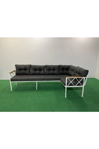 Köşe Koltuk Takımı , 3 2 Balkon-bahçe-kafe-çay Seti-koltuk Takımı-mutfak Köşesi Beyaz Profil