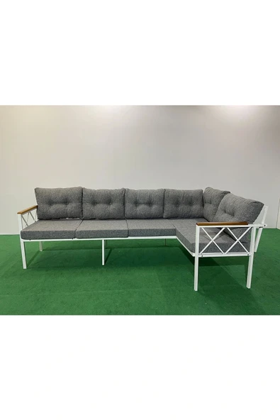 adımshops Köşe Koltuk Takımı , 3+2 Balkon-bahçe-kafe-çay Seti-koltuk Takımı-oturma Grubu beyaz profil - 1