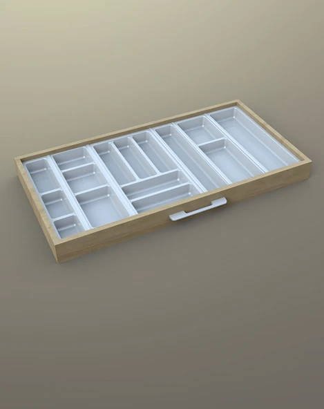 Mutfak Çekmece Içi Kaşıklık 94Cm X 48Cm Yanlar Ve Boydan 4Cm Kesilebilir, Beyaz - 2