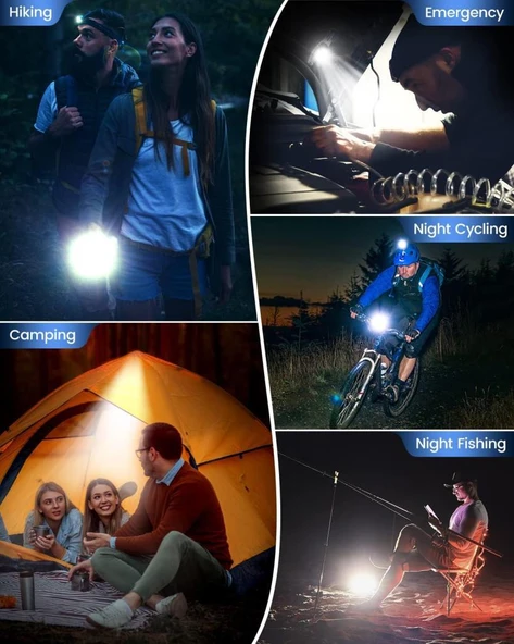 WRT ŞARJLI LED LAMBASI KAMP ÇAKMAK MİNİ FENER - 6