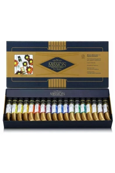 Mission Mıssıon Suluboya Gold Class 7ml 18'li Profesyonel ürün görseli 1