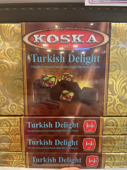 KOSKA ÇİKOTALI DUBLE FISTIKLI LOKUM 250 GR KOLİ 12 ADET - 3