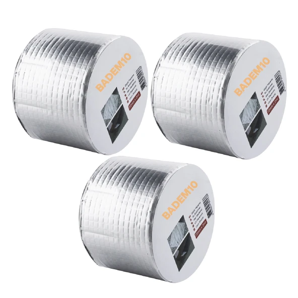 Çamur Bant 3 ADET Çatı İzolasyon Ses Su Yalıtım Tamir Sakız Bandı Gri 72 mm x 2 Metre - 5