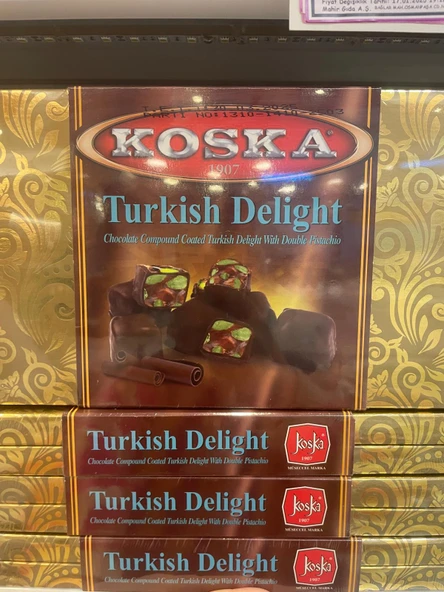 KOSKA ÇİKOTALI DUBLE FISTIKLI LOKUM 250 GR KOLİ 12 ADET - 2
