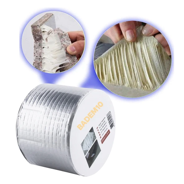 Çamur Bant 3 ADET Çatı İzolasyon Ses Su Yalıtım Tamir Sakız Bandı Gri 72 mm x 2 Metre - 4