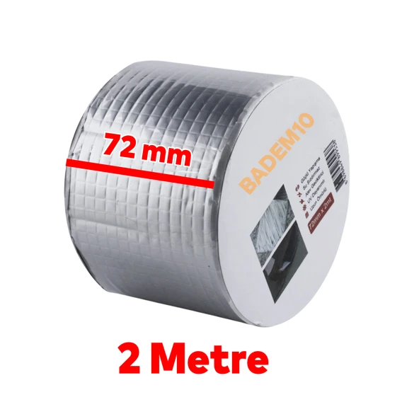 Çamur Bant 3 ADET Çatı İzolasyon Ses Su Yalıtım Tamir Sakız Bandı Gri 72 mm x 2 Metre - 2