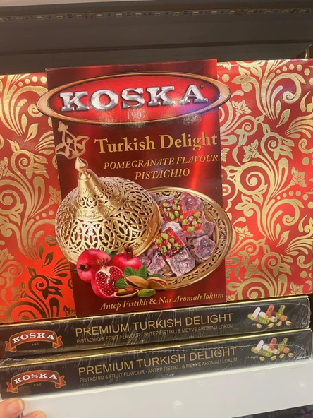 KOSKA NAR FISTIKLI LOKUM 450 GR KOLİ 12 ADET