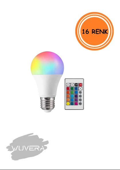 Wuvera RGB Kumandalı LED Ampul – Çok Renkli, Kısılabilir ve Enerji Tasarruflu! - 2