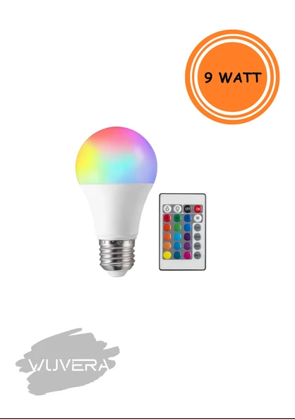 Wuvera RGB Kumandalı LED Ampul – Çok Renkli, Kısılabilir ve Enerji Tasarruflu! - 3