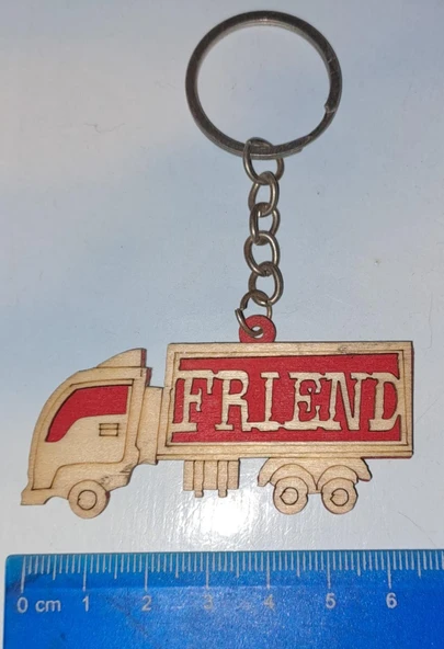 KÜÇÜK AHŞAP KAMYON ANAHTARLIK ürün görseli