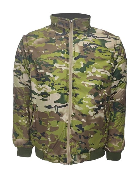 Single Sword Suya Dayanıklı Kolları Çıkabilen Kamuflaj Pilot Mont - 4