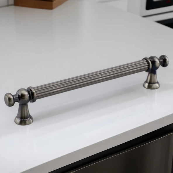 Selçuklu Antik Nikel Metal Kulp 160 mm Mobilya Çekmece Mutfak Dolabı Dolap Kapak Kulpları Kulb Kulpu - Resim 5