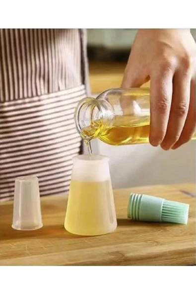 YASİMA 1 ADET Silikonlu hazneli Yağ ve yumurta hazneli fırcalık - 2