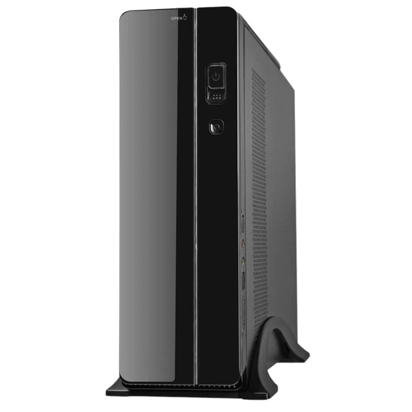 Frisby Slim Tower Micro ATX, 300W Slim Power, 80mm Fanlı FC-S6020B Kulplu Siyah Kasası - Resim 2