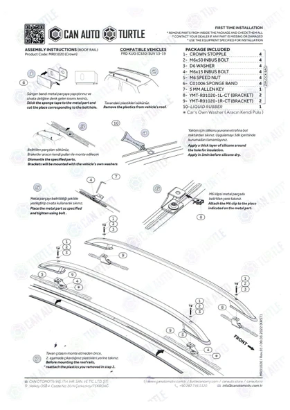 KUGA PORTBAGAJ TAVAN ÇİTASI 2013 2014 2015 2016 2017 2018 2019 - Resim 4