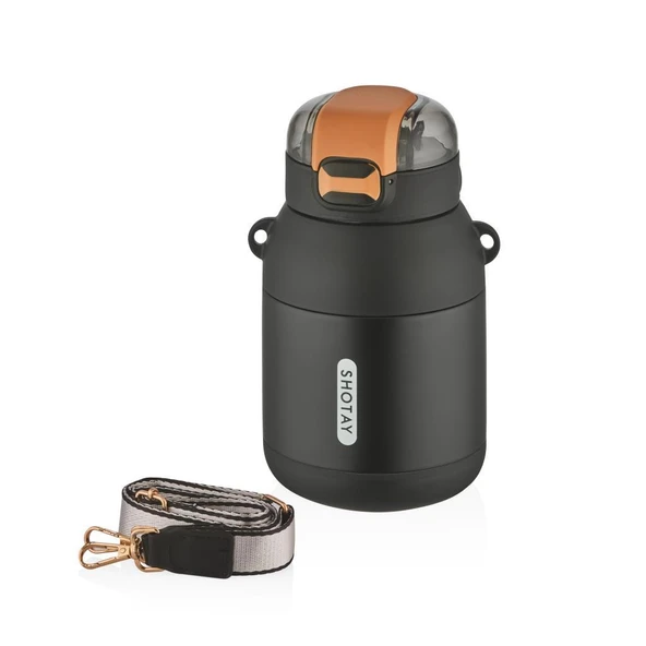 Shotay Dome Çelik Termos Matara 800Ml Siyah