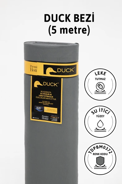 Premier Metrelik Duck Keten Kumaş Su İtici Bez 5 Metre TDPBM0372 - Antrasit