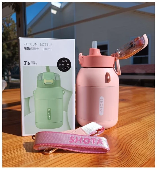 Shotay Dome Çelik Termos Matara 800Ml Lila - 5