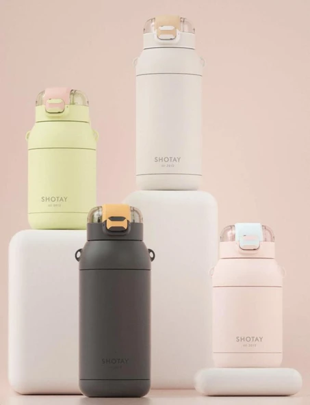 Shotay Dome Çelik Termos Matara 800Ml Yeşil - 8