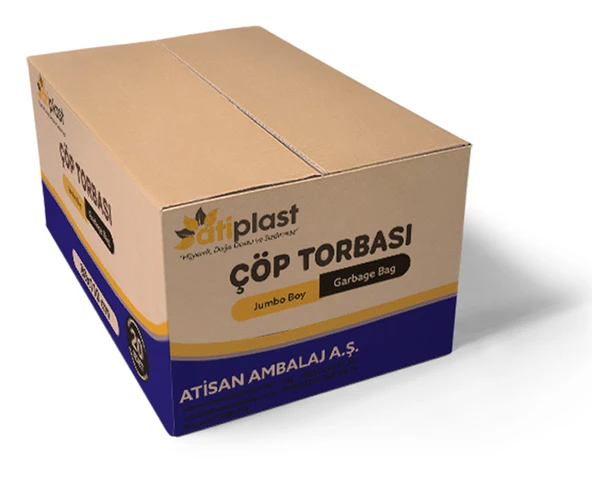 Atiplast Çöp Torbası Endüstriyel Jumbo Boy 400 gr 80 x 110 cm Gri 20 Rulo
