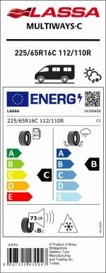 225/65R16C 112/110R 8PR TL MULTIWAYS-C M+S / SFM LASSA - 4