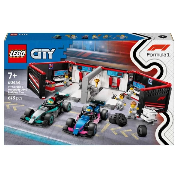Nessiworld LEGO City F1 Garajı ve Mercedes-AMG ve Alpine Arabaları 60444 - 3