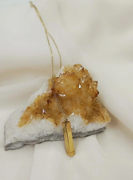 Dilek Kolyesi Çelik 316 L Paslanmaz Silindir Kolye Unisex Not Saklama Zincir - 3