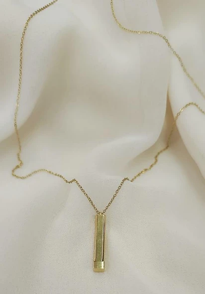 Dilek Kolyesi Çelik 316 L Paslanmaz Silindir Kolye Unisex Not Saklama Zincir - 5