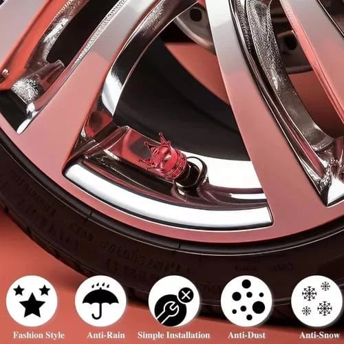 Kral Tacı Alüminyum Sibop Kapağı Kırmızı - 3