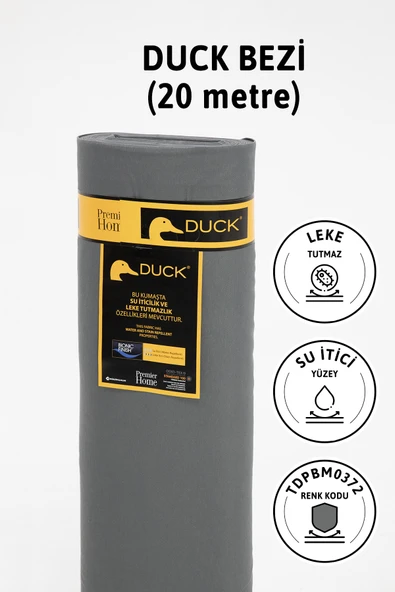 Premier Metrelik Duck Keten Kumaş Su İtici Bez 20 Metre TDPBM0372 - Antrasit